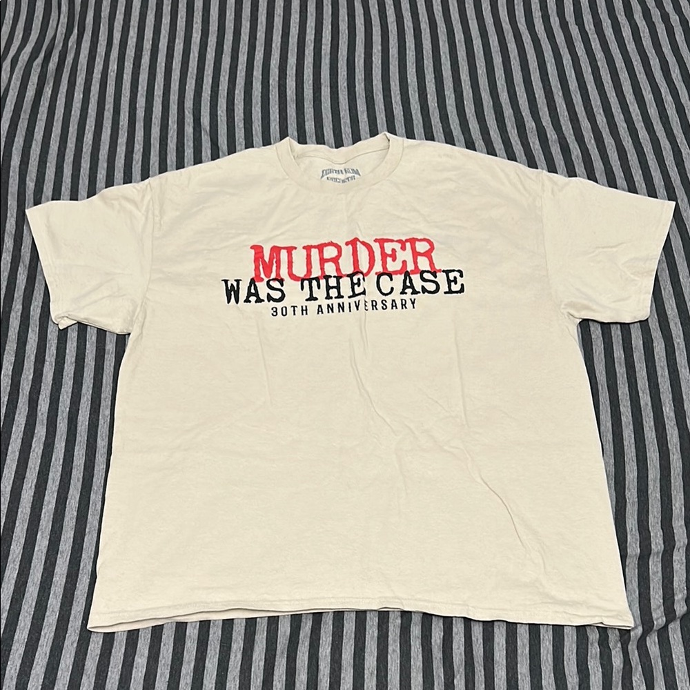 'Murder Was The Case' 30th Anniversary Short Sleeve Tee🎧🎤 Death Row Records 💿